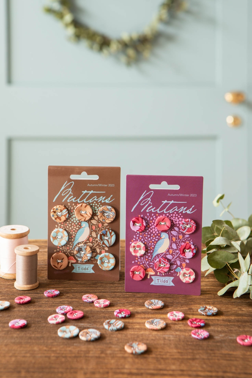 Tilda Knöpfe - Hibernation Buttons (16mm) - Plum